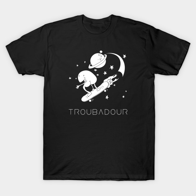 Troubadour skateboard to the moon T-Shirt by TheTshirtYouNeed